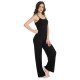 Target Γυναικεία ολόσωμη φόρμα Strappy Open Hem Viscose Rib Jumbsuit